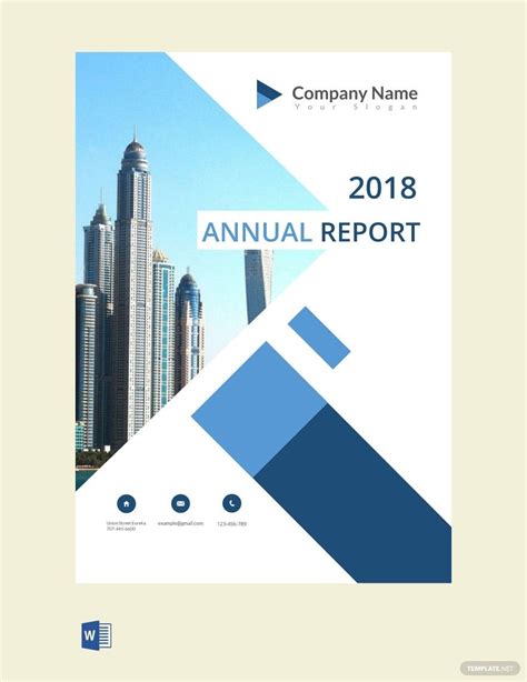 financial report cover page template word